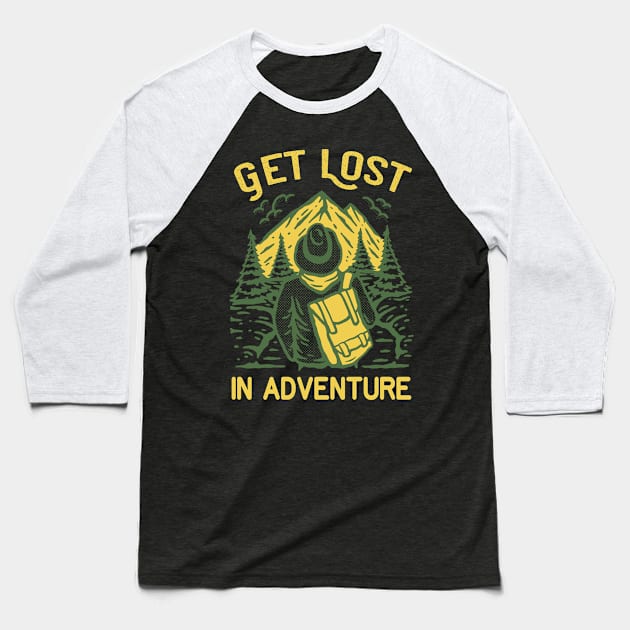 Get lost in Adventure Baseball T-Shirt by Foxxy Merch